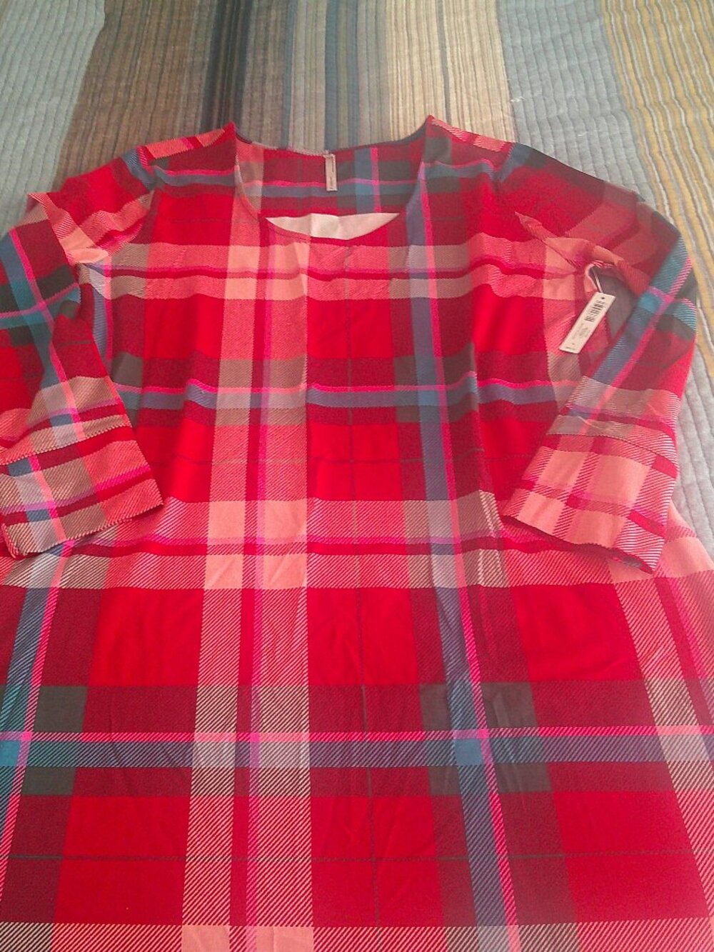 Soma embraceable LS sleep shirt In Snuggle Up Plaid red size XL NWT
